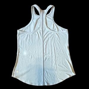 Lululemon high neck racerback tank Pit to pit - 16 3/4
Length - 25 1/2 - Gray